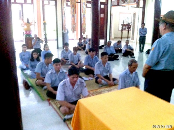 Nghe lời Huấn thị của lãnh đạo Gia đình Phật tử Việt Nam