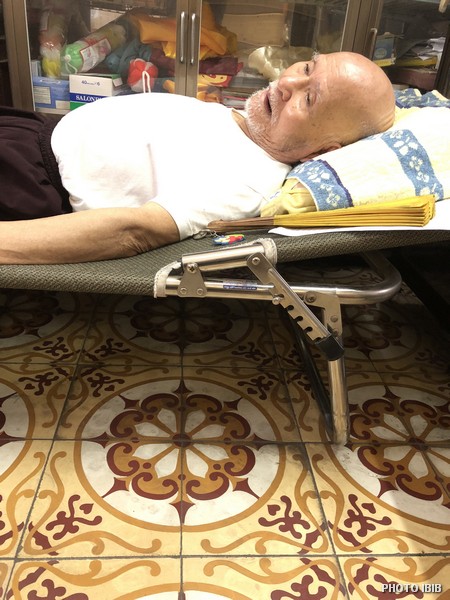 Đức Tăng Thống nằm nghỉ trong liêu phòng Thanh Minh Thiền Viện, Hình chụp ngày 12.7.2018