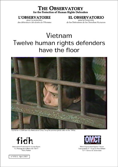 Report "Twelve Human Rights Defenders have the floor" (FIDH-OMCT-VCHR)