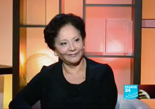 Bà Souhayr Belhassen, Chủ tịch Hội Nhân quyền Tunisia, đồng thời là Chủ tịch Liên Đoàn Quốc tế Nhân quyền (RFA screen capture France24)
