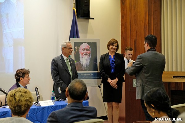 Congressman Alan Lowenthal and USCIRF Vice-Chair Kristina Arriaga