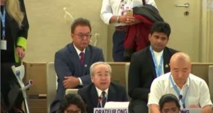 Võ Văn Ái speaks before the UN Human Rights Council on 18 September 2018