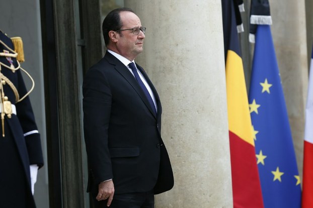 Tổng thống Pháp Francois Hollande tại điện Elysee ở Paris vào ngày 24 tháng 3 năm 2016 (AFP photo)