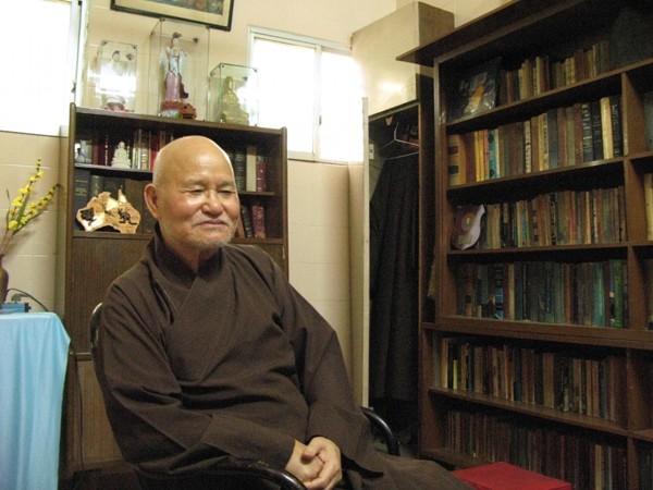 Hoà thượng Thích Quảng Độ tại Thanh Minh Thiền viện ở thành phố Hồ Chí Minh năm 2007 (Aude Genet/AFP/Gertty Images)