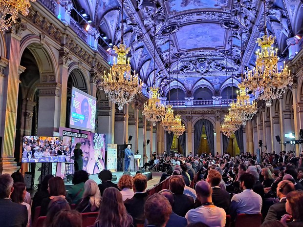 Cérémonie d’ouverture du Centenaire de la FIDH à l’Hôtel de Ville de Paris, le 23 octobre 2022 (Photo Baptiste Cottereau / FIDH)